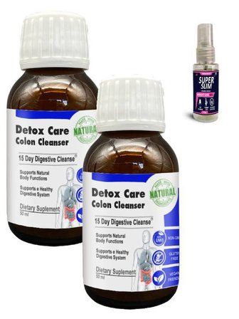 Detox Care Yeme Sonrası Ferahlık Hissi İçin Destek Şurubu 50 ml x 2 adet+Super Slım