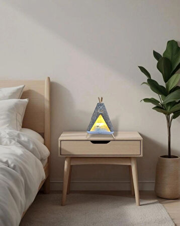 Geox Tent Shape Kedili Masa Lambası, Gece Lambası