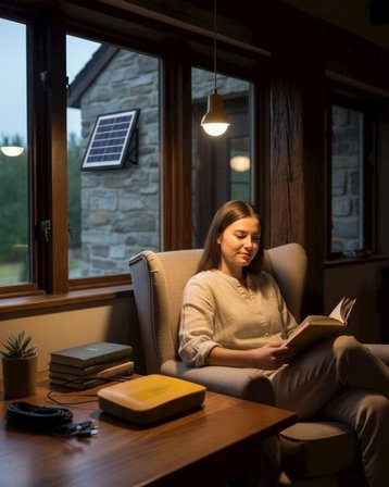 Geox Solar Panelli Kamp, Karavan, Bahçe, Balkon Aydınlatma Seti