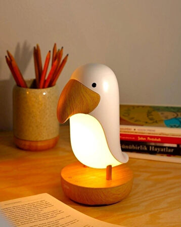 Geox Toucan Bird Masa Lambası, Gece Lambası, Şarjlı