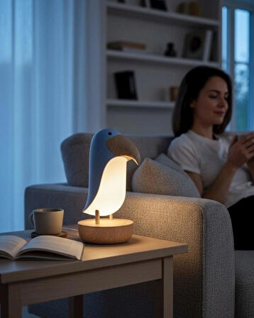Geox Toucan Bird Masa Lambası, Gece Lambası, Şarjlı