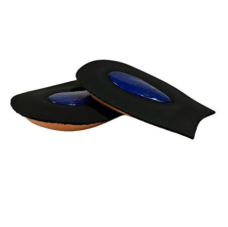 SRTfootcare Heelspur (Epin Topukluk) Hakiki Deri Jel Takviyeli Topuk Dikeni Yarım Tabanlık 1 Çift