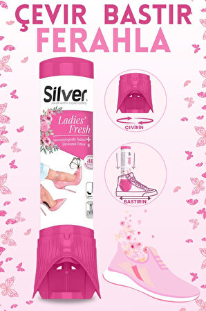 SİLVER Kadın Ayakkabı Deodorantı Koku Giderici Önleyici 100 ML Ladies Fresh