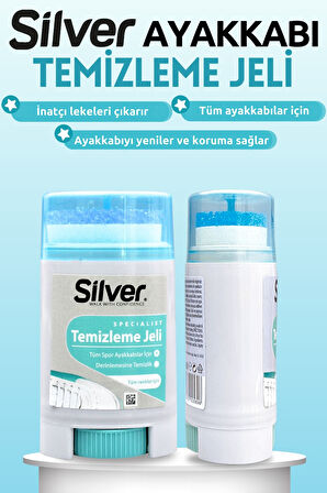 SİLVER Spor Ayakkabı Temizleme Jeli Deri Ve Sneaker Leke Çıkarıcı Yenileyici 50 ml 1 Adet 