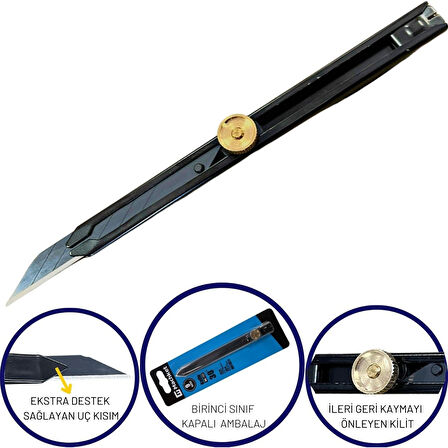 Machket-103 9 mm Kilitli Metal Maket Bıçağı