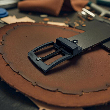 Kemer Tokası 4,5 cm Döner Kafa 1 Adet Siyah Silme (Leathercraft, Deri Hobi)