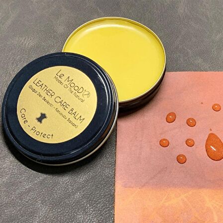 Le MooD'O Leather Care Balm, Doğal Deri Besleyici, Koruyucu ve Su İtici Bakım Kremi 30 Gr