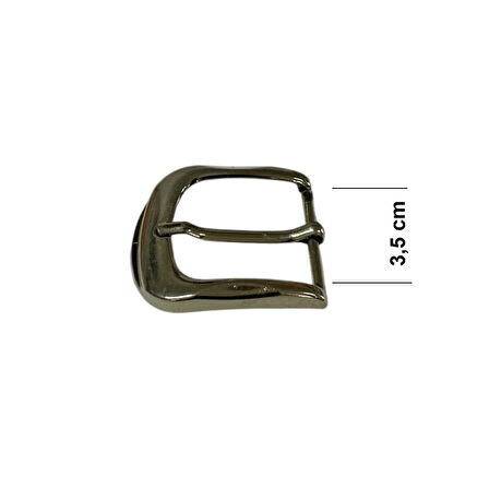 Kemer Tokası 3,5 cm Krom Nikel Hafif Ürün (Leathercraft, Deri Hobi)