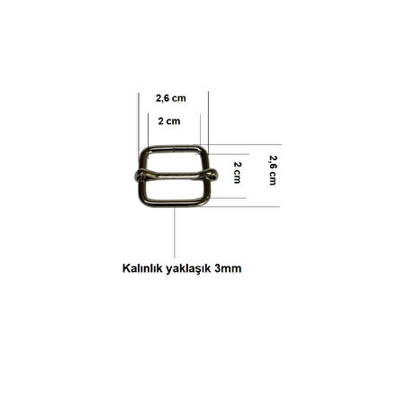 Ayar Tokası 2 cm 5 Adet (Leathercraft, Deri Hobi)