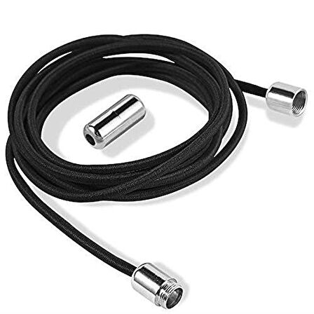 SRTfootcare Metal Vidalı Kilitli Akıllı Elastik Outdoor Ayakkabı Bağcığı Yuvarlak 100cm 1 Çift