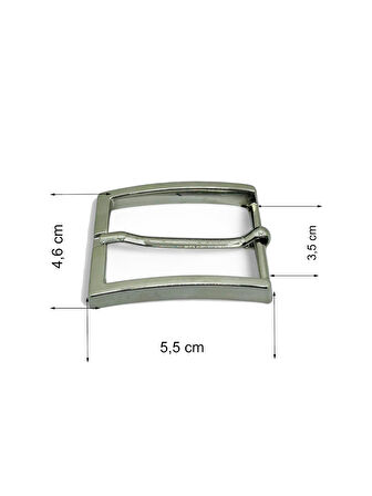 Kemer Tokası 3,5 cm Nikel Renk 1 Adet (Leathercraft, Deri Hobi)