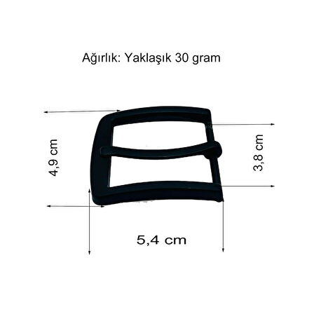 Kemer Tokası 3,8 cm Siyah Boyalı 1 Adet