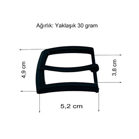 Kemer Tokası 3,8 cm Siyah Boyalı 1 Adet