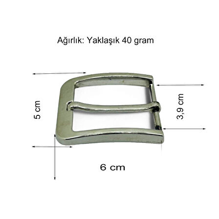 Kemer Tokası 4 cm 1 Adet Nikel