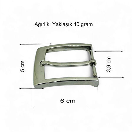 Kemer Tokası 4 cm 1 Adet Nikel 