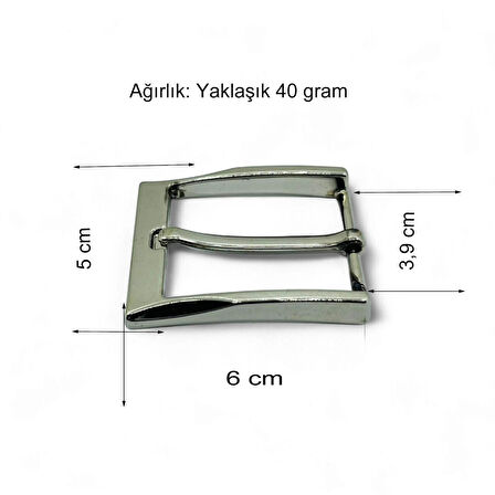 Kemer Tokası 4 cm 1 Adet Nikel 