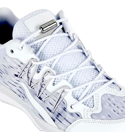 SRTfootcare Akıllı Vidalı Kilitli Elastik Outdoor Ayakkabı Bağcığı Yuvarlak 100cm (Siyah Nikel Vida) 1 Çift