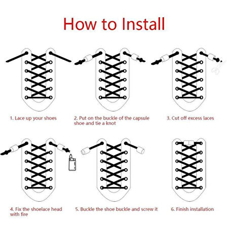 SRTfootcare Akıllı Vidalı Kilitli Elastik Outdoor Ayakkabı Bağcığı Yuvarlak 100cm (Siyah Nikel Vida) 1 Çift