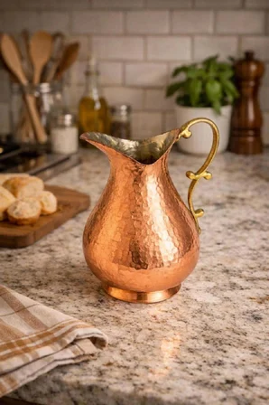 Copper Empire 2 Litre Bakır Ördek Sürahi – Kalaylı Bakır Testi Ayran Sürahisi Dekoratif Bakraç