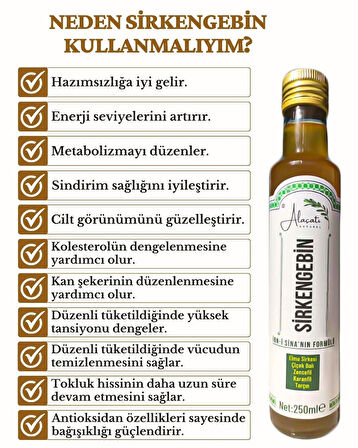 Sirkengebin Prebiyotik Sirkesi İbn-i Sina'nın Formülü 250 ml