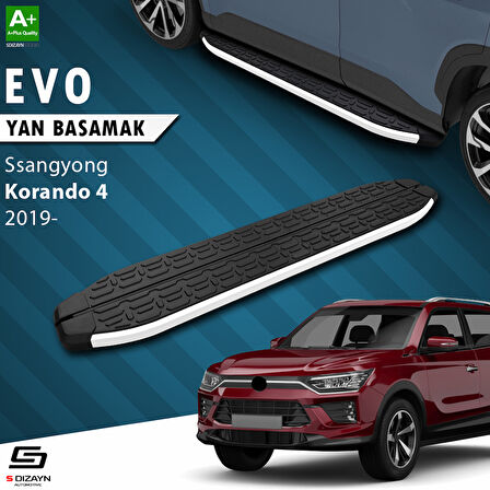 S-Dizayn Ssangyong Korando Evo Aluminyum Yan Basamak 183 Cm 2019 Üzeri A+ Kalite