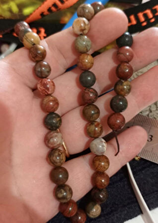 Doğal Jasper & Oniks & Altın Hematit Uniseks Bileklik Seti