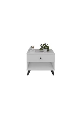 Simple Komodin Tek Çekmeceli 60x44x48 BEYAZ