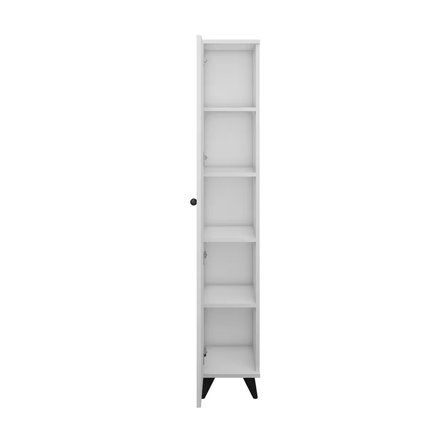 Simple Çok Amaçlı Dolap 4 Raflı Tek Kapaklı  30x30x176 BEYAZ