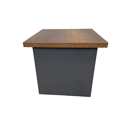 GOLDSİT STANDART SEHPA 50*50 CM BAROK - ANTRASİT