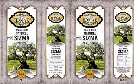 altın ırmak GOLD PREMİUM GURME yeni sezon trilye filitresiz soğuk sıkım natürel sızma zeytinyağı 5 litre