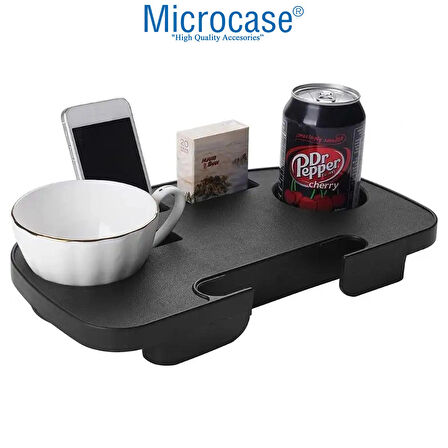 Microcase Taşınabilir Kamp Sandalyeleri için Çok Amaçlı Sehpa Bardaklık Telefon Tutucu - SİYAH AL5279