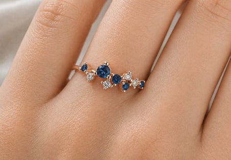 Corlu Jewellery Kadın Yüzük 925 Ayar Gümüş Zirkon Taşlı Gold Kaplama