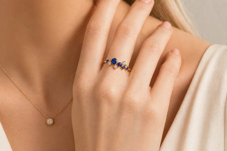 Corlu Jewellery Kadın Yüzük 925 Ayar Gümüş Zirkon Taşlı Altın Kaplama Yüzük - Ölçü 16