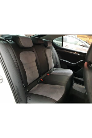 Skoda Superb Araca Özel Oto Koltuk Kılıfı - Tay tüyü ve 1.Kalite Deri