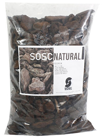 SOSC Natural Dekoratif Çam Kabuğu, Kahverengi, 2-4 cm, 10 Litre, Organik, Drenaj Düzenleyici, Toprak Nemlendirici, Dekorasyon Amaçlı