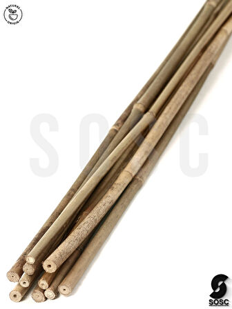 Doğal Bambu Bitki Destek Çubuğu 120 Cm 10 Adet 8-10 mm