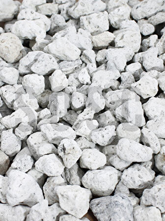 SOSC Natural Volkanik Beyaz Dekoratif Pomza Taşı, 2-4 cm, 10 Litre, Drenaj ve Toprak Nemlendirici Özellikli, Saksı Süsleme
