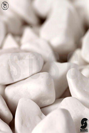 SOSC Natural Beyaz Çakıl taşı Dolomit Taşı Bahçe süsü Akvaryum taşı Dere çakıl taşı 1-2 cm 3 Kg