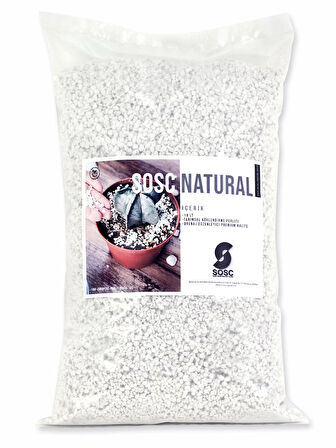 SOSC Natural 10 Lt Tarım Perliti Köklendirici Perlit - Drenaj Düzenleyici Premium Kalite