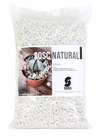 SOSC Natural 5 Lt Tarım Perliti Köklendirici Perlit - Drenaj Düzenleyici Premium Kalite