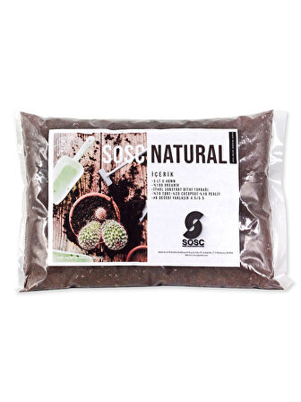 SOSC Natural Substrat Mix Ithal Torf Cocopeat Perlit Özel Karışım Saksı Harcı Çiçek Ve Bitki Toprağı 3 LT