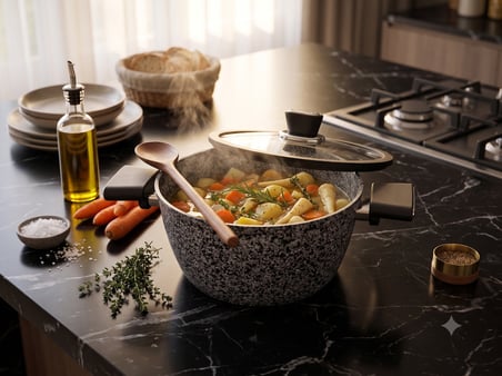 Silver Stone Ultra Güçlü Granit  DerinTencere