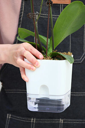 Otomatik Sulamalı Modern Mini Kare Akıllı Saksı