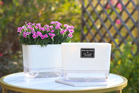 Otomatik Sulamalı Dikdörtgen Akıllı Saksı