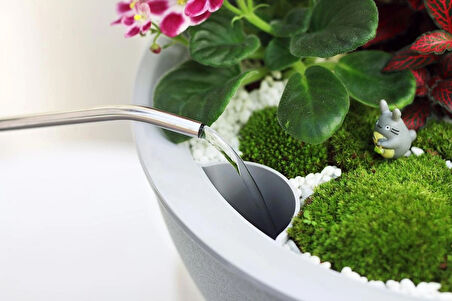 Kendinden Sulamalı Yuvarlak Bahçe Tipi Akıllı Saksı