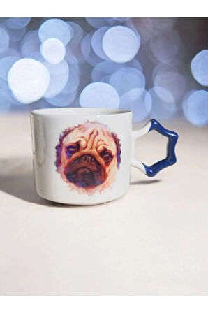 Kişiye Özel Pet Mug Özel Tasarım Kedi Fotoğrafı Baskılı El Yapımı Yıldız Mug Kupa Çay Kahve Fincanı