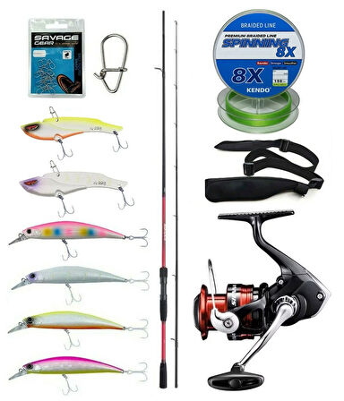 Yek Outdoor Spin Olta Seti Shimano Sienna Spinning EVA 2,41m 10-35g Spin Kamışı&Shimano Sienna 4000 Fg Spin Makinesi