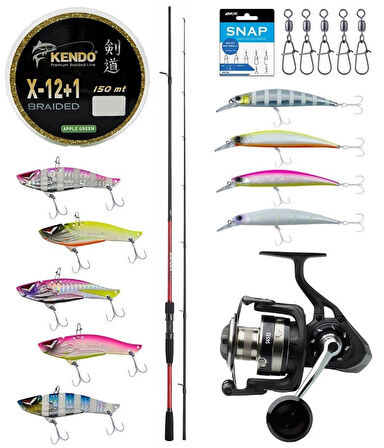 Yek Outdoor Pro Spin Seti Shimano Kamış Sienna Spinning EVA 2,69m 10-35g 2pc&Savage Gear SGS8 4000 FD 8+1BB Olta Makinesi