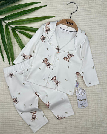 Kız Bebek Bambi Pamuklu Pijama Takımı