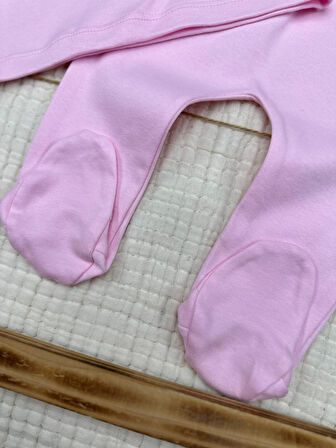 Kız Bebek Fisto Dantel Yaka Patikli Bandanalı Takım